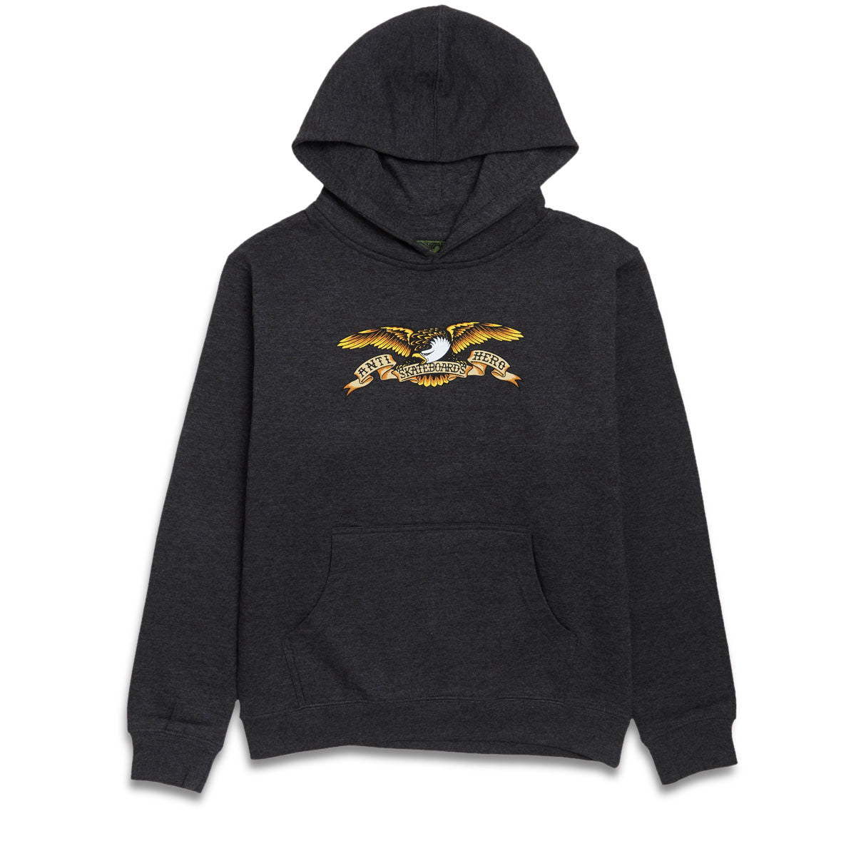 Anti-Hero Youth Eagle Hoodie - Charcoal Heather/Black Multi Color image 1