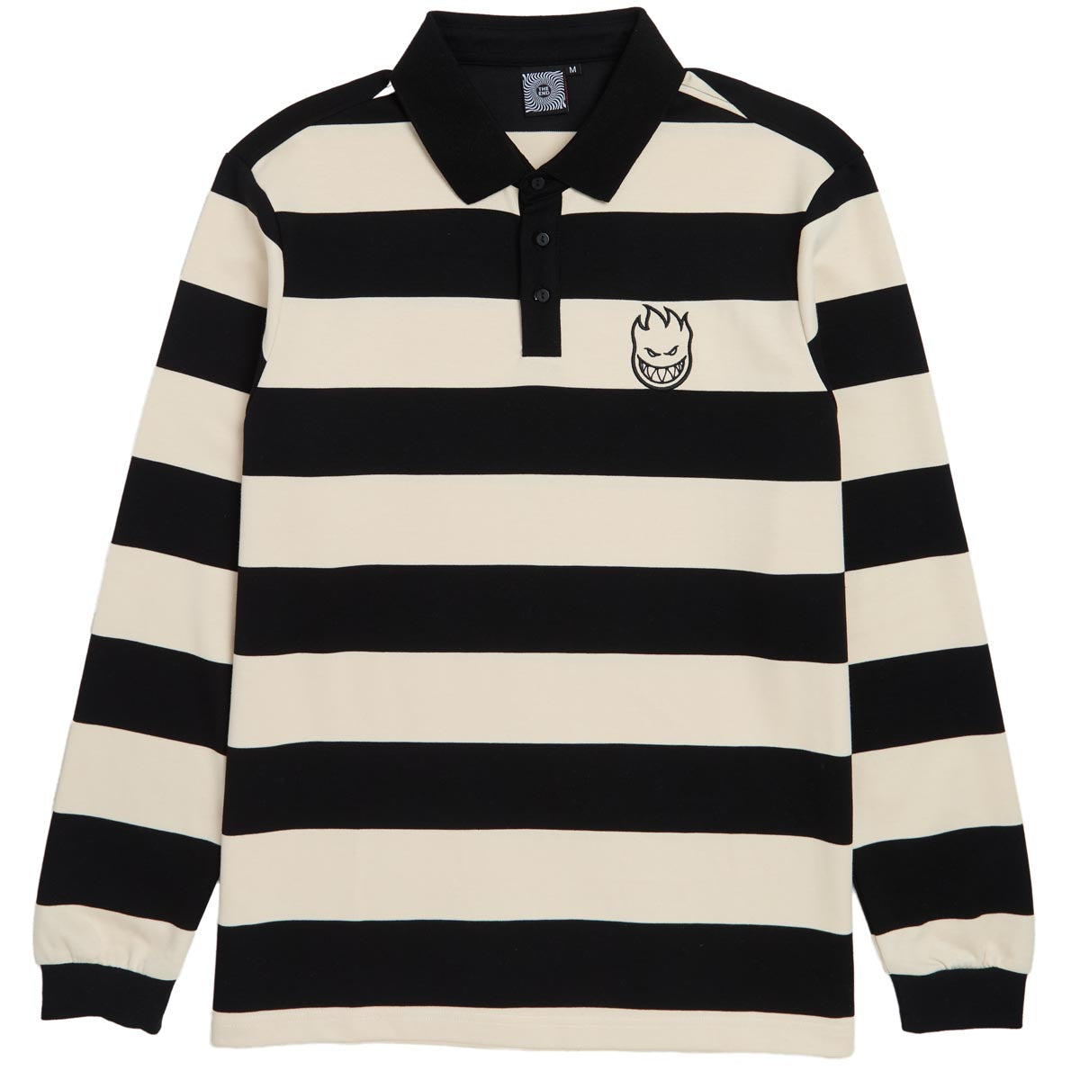 Spitfire Bighead Rugby Shirt - Off White/Black image 1