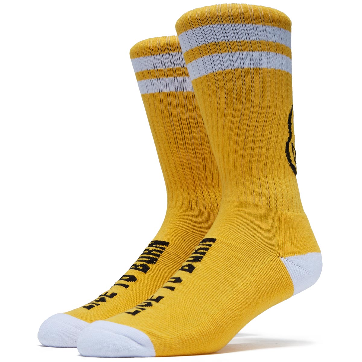 Spitfire Heads Up Socks - Yellow/Black/White image 1