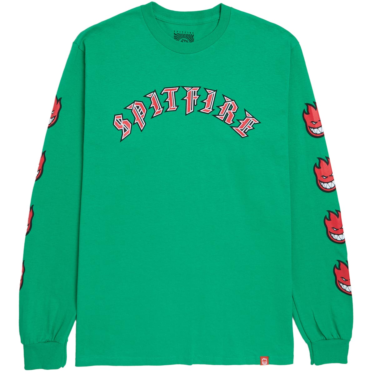 Spitfire Old E Bighead Fill Long Sleeve T-Shirt - Kelly Green image 1