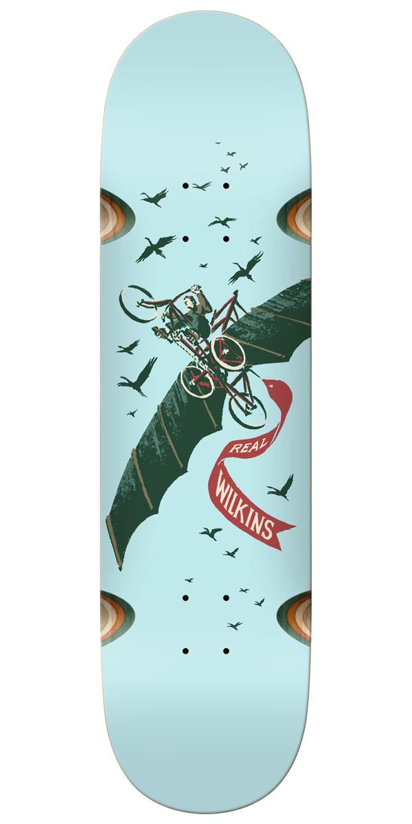 Real Wilkins Transport Wheel Wells Skateboard Deck - Blue - 8.75