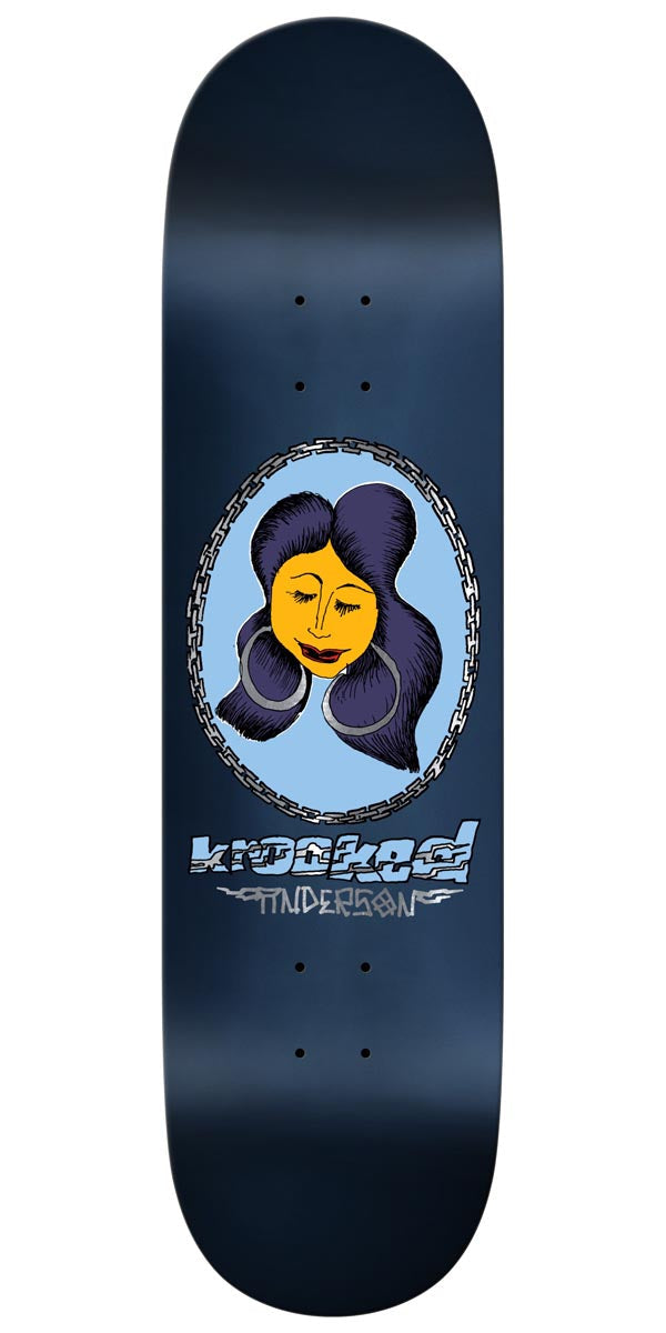 Krooked Manderson Chain Frame Skateboard Deck - Navy - 8.75