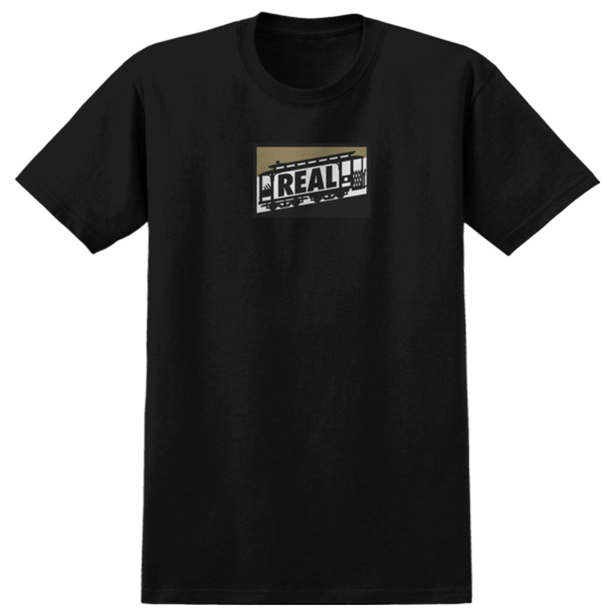 Real Cable Car T-Shirt - Black Spec/White/Black image 1