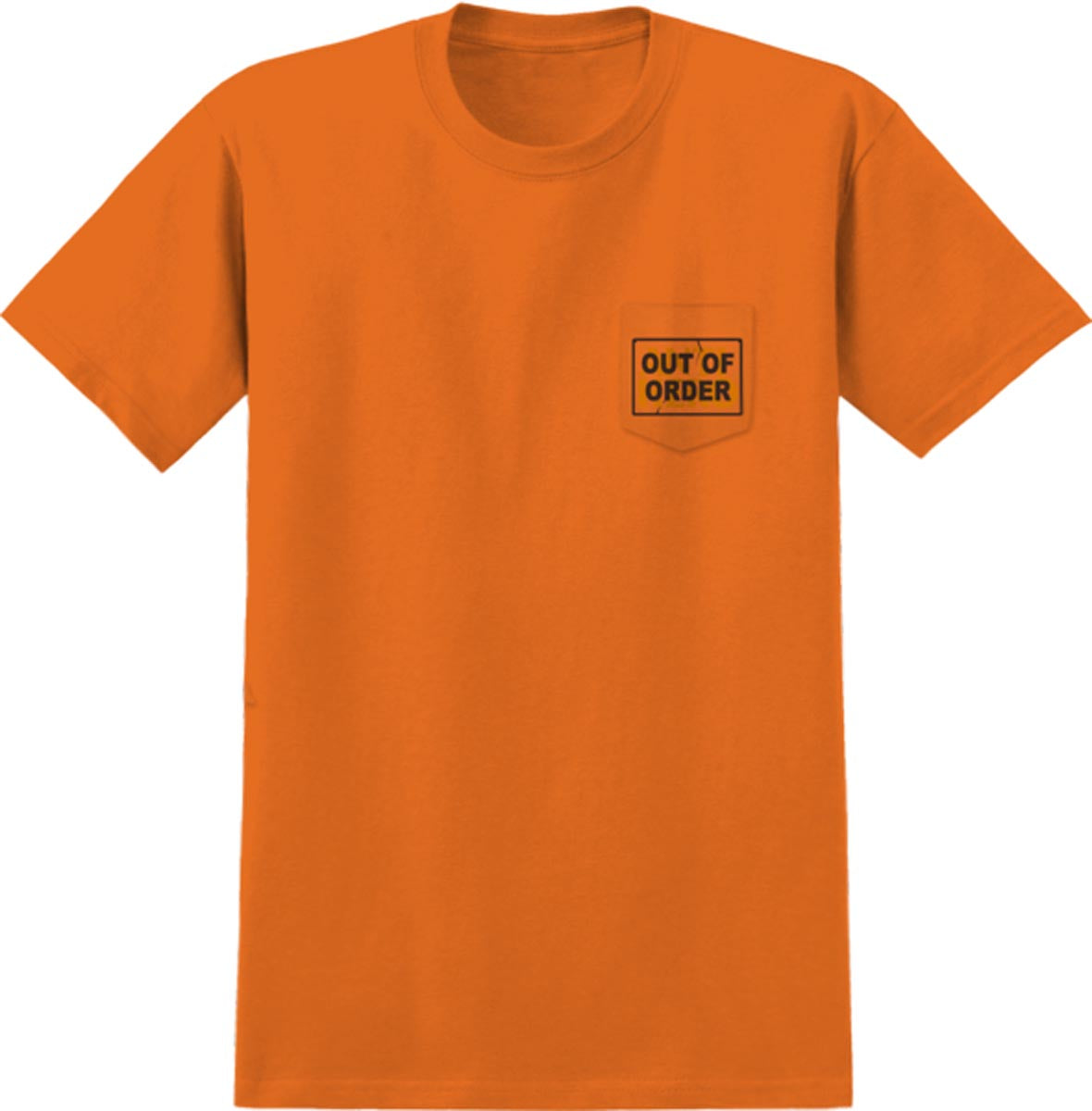 Anti-Hero Out Of Order Pocket T-Shirt - Safety Orange/Orange/Army image 2