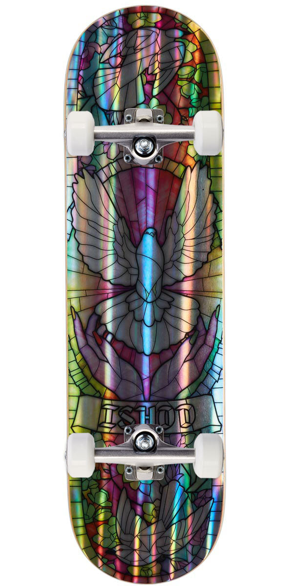 Real Ishod Cathedral Twin Tail Skateboard Complete - Holographic Rainbow Foil - 8.50