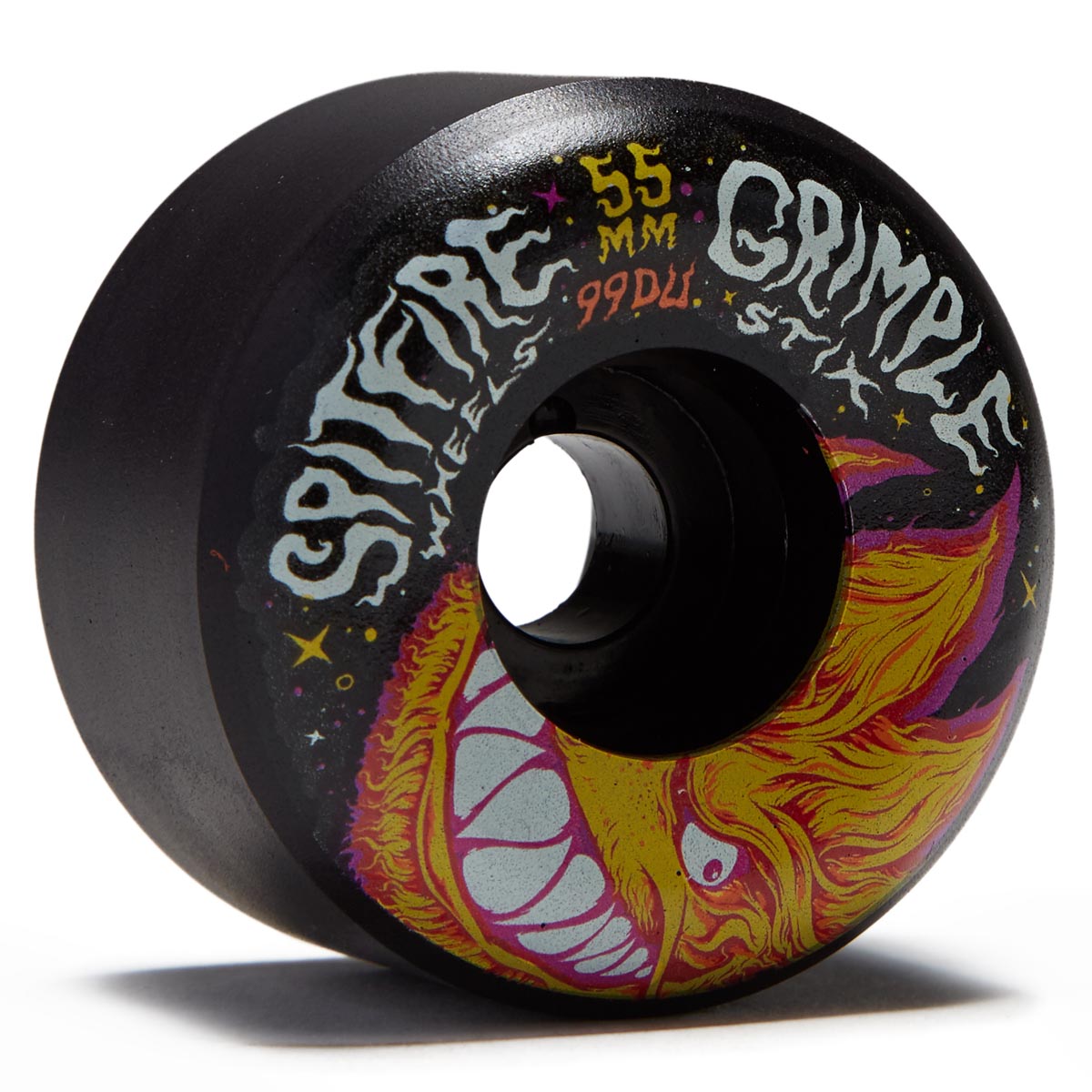 Spitfire x Grimple Stix F4 99d Grimplehead Lock In Full Skateboard Wheels - Black - 55mm image 1