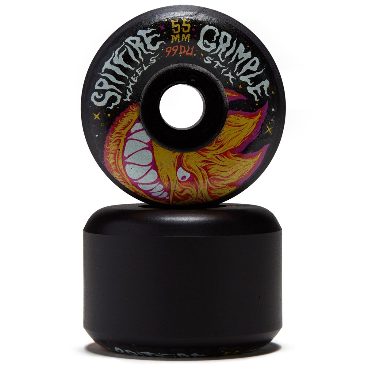 Spitfire x Grimple Stix F4 99d Grimplehead Lock In Full Skateboard Wheels - Black - 55mm image 2