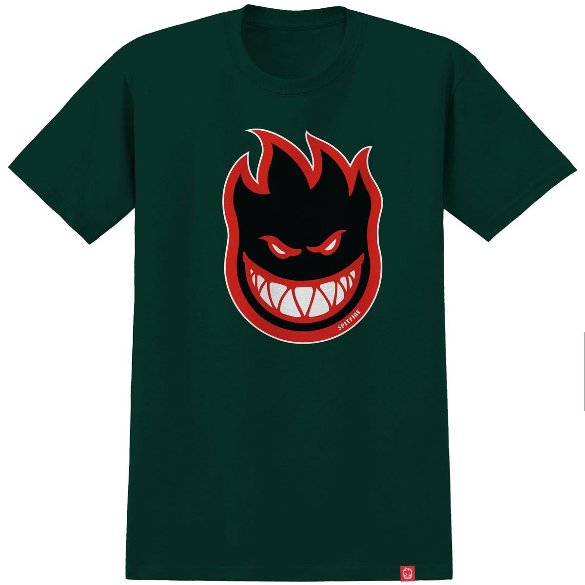 Spitfire Youth Bighead Fill T-Shirt - Forest Green/Black/Red/White image 1