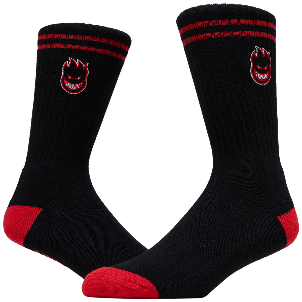 Spitfire Bighead Fill Emb Socks - Black/Dark Red image 2