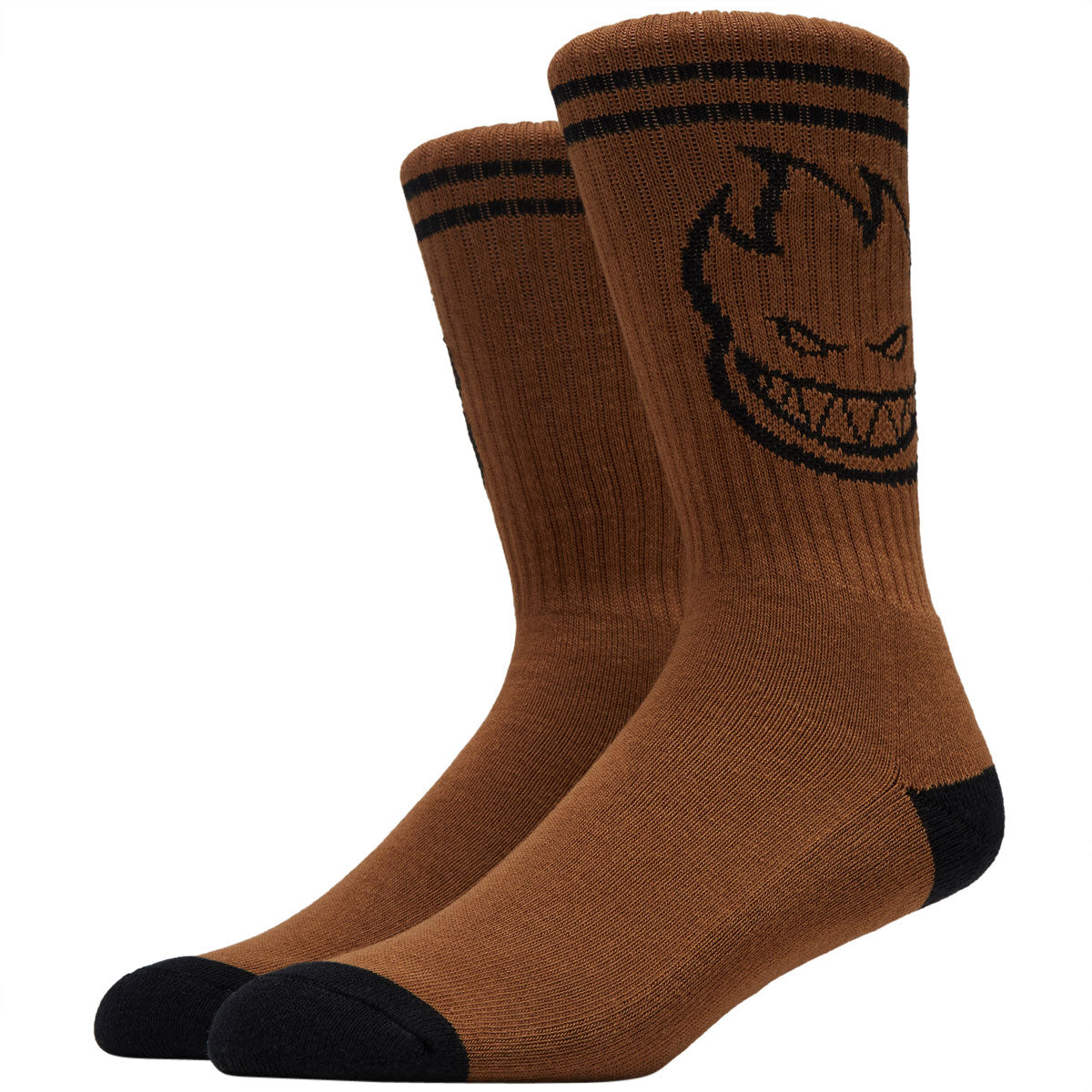 Spitfire Bighead Socks - Dark Tan/Black image 1