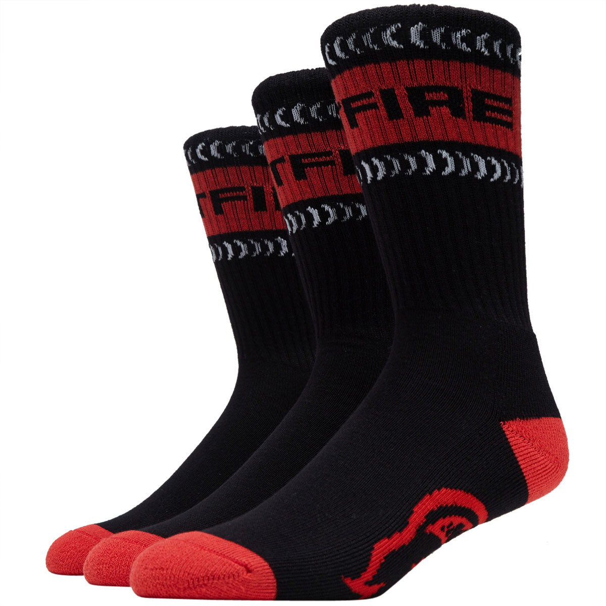 Spitfire Classic '87 Bighead 3 Pack of Socks - Black/White/Red image 1