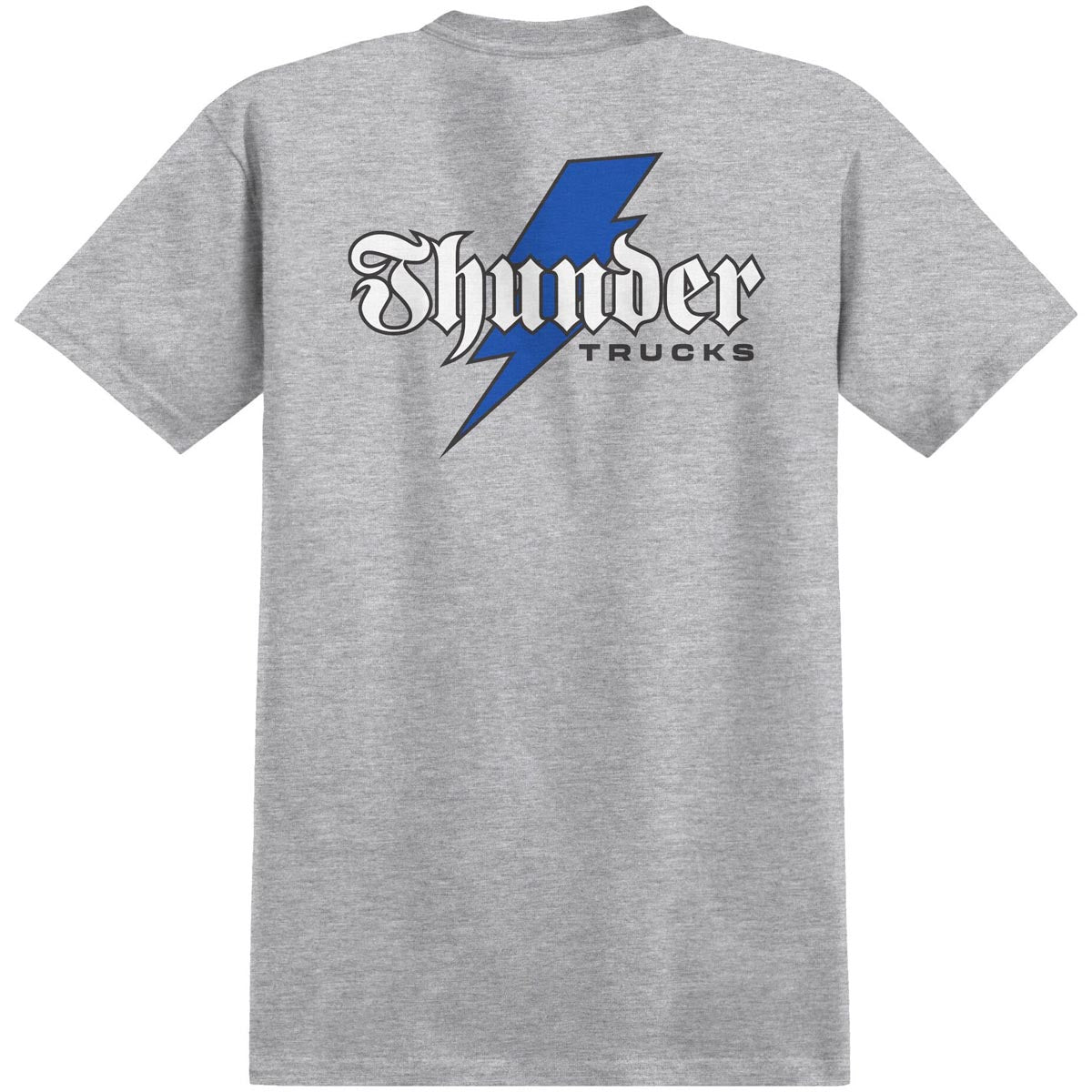 Thunder Bolt Script Pocket T-Shirt - Sport Grey/White/Blue/Black image 2