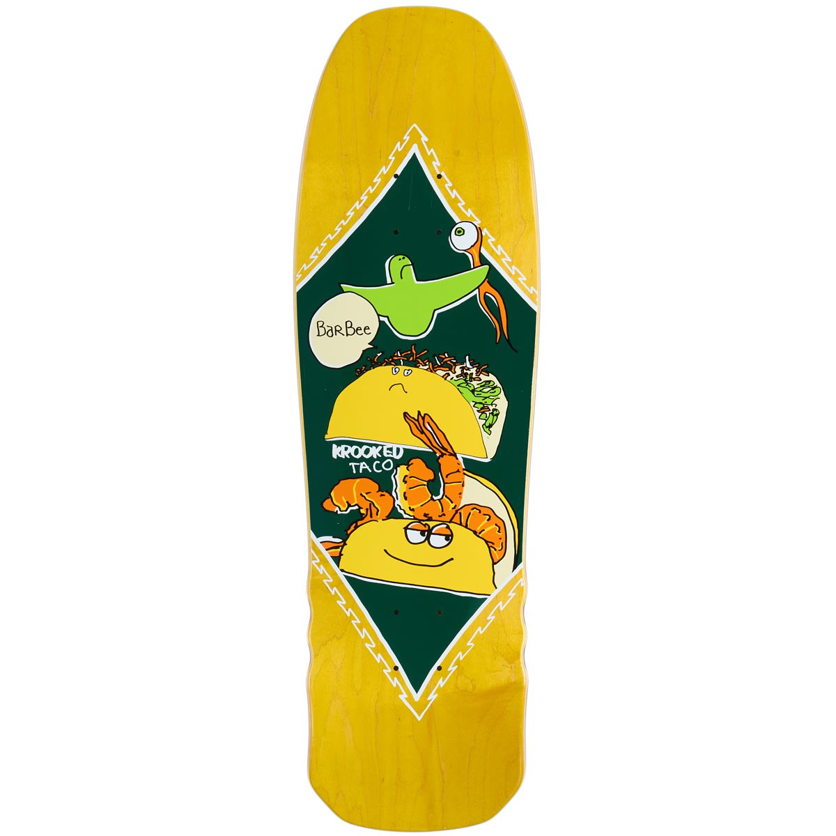 Krooked Barbee Shrimp Taco Skateboard Deck - 9.30