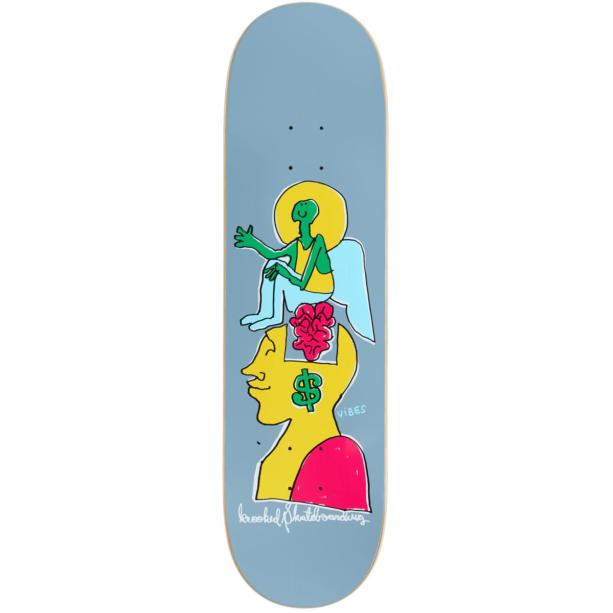 Krooked Smart Money Skateboard Deck - 8.62