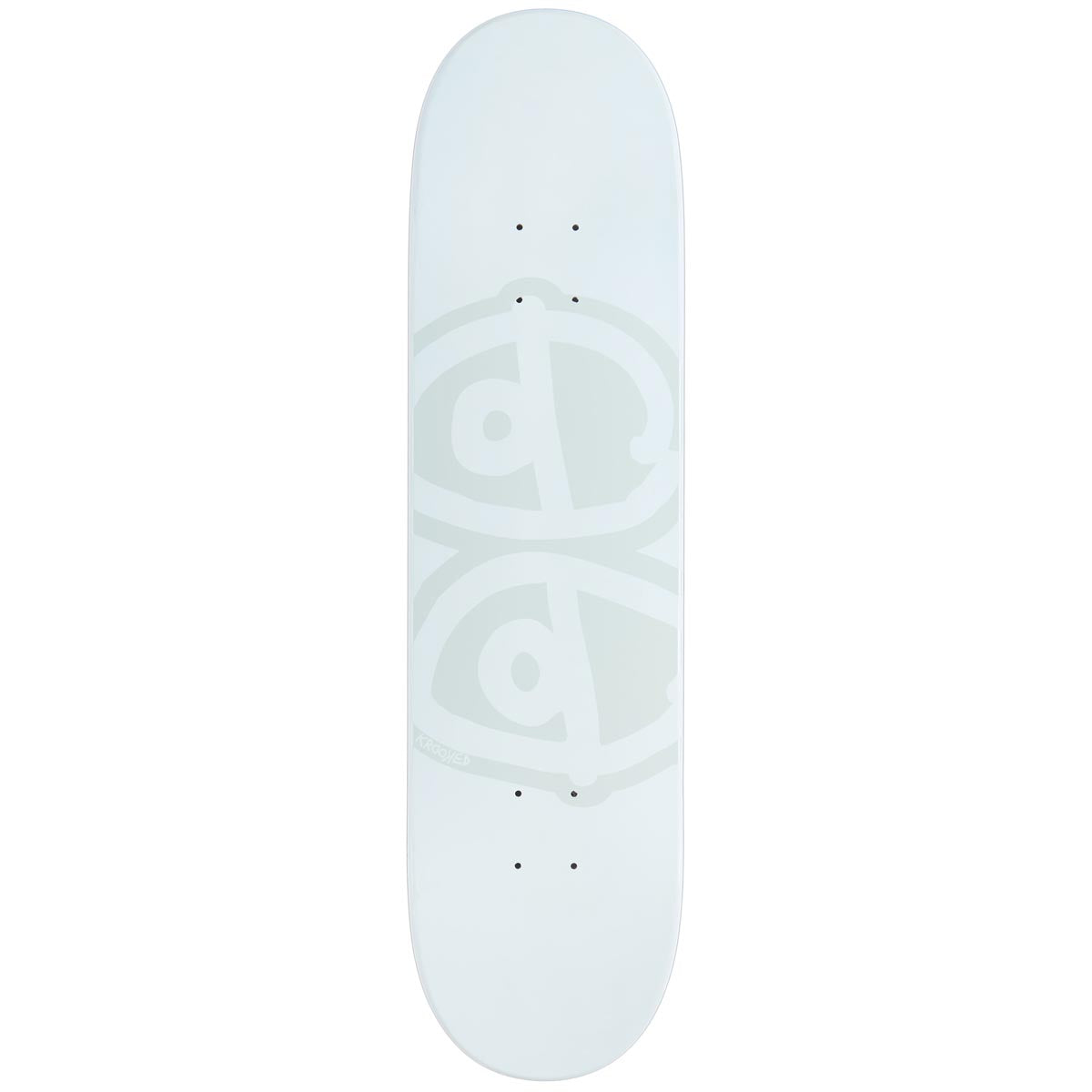 Krooked Eyes Skateboard Deck - White - 8.06