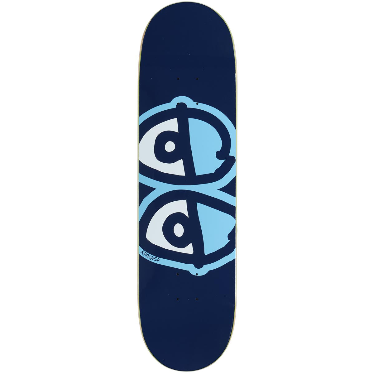 Krooked Eyes Easy Rider Skateboard Deck - Blue - 8.38