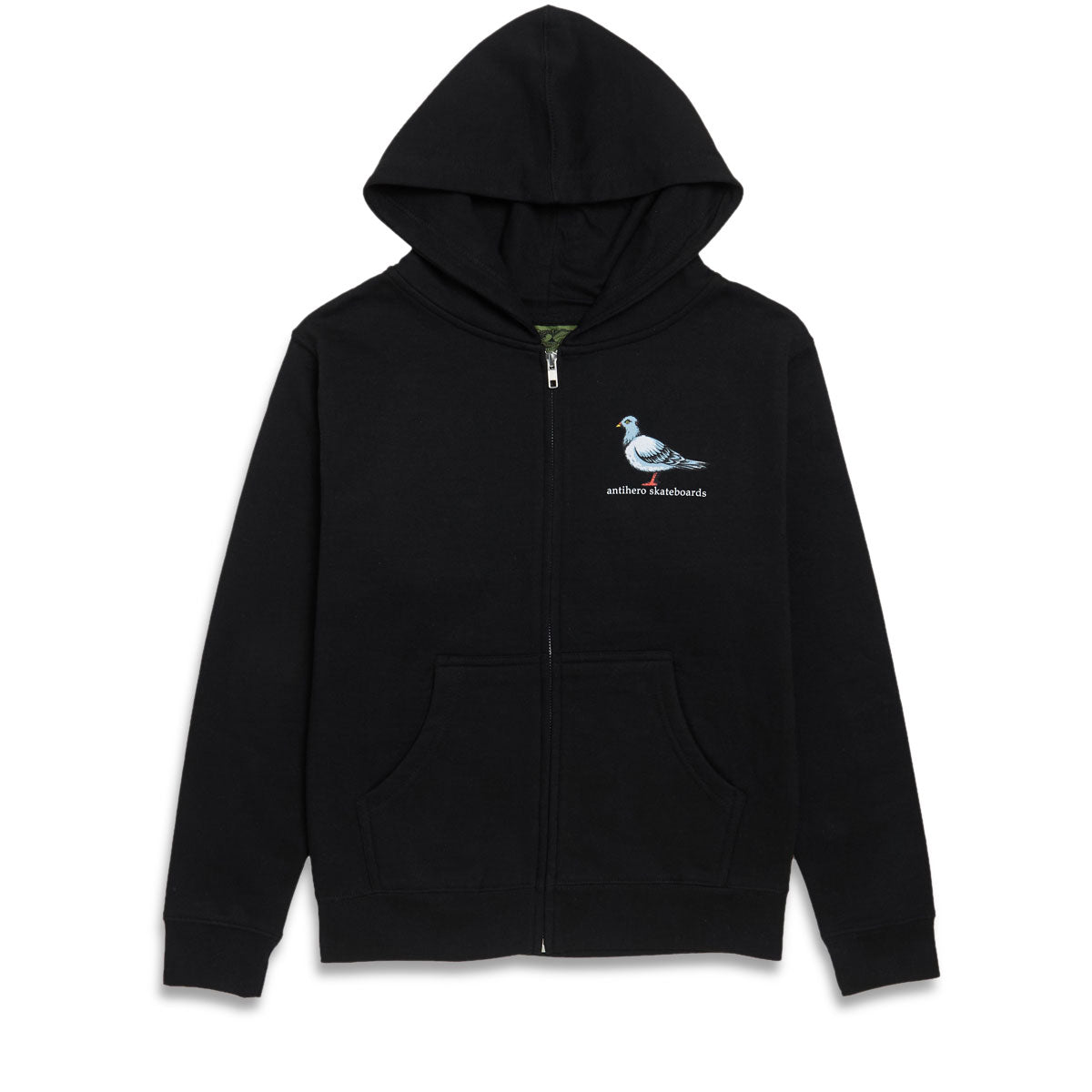 Anti-Hero Youth Lil Pigeon Zip Hoodie - Black image 1