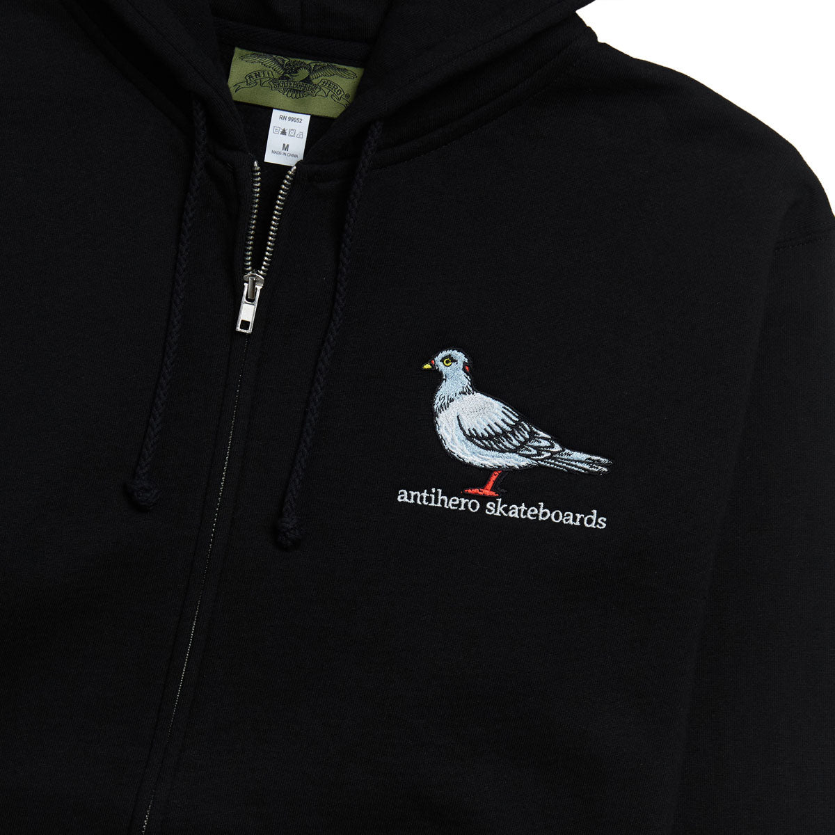 Anti-Hero Lil Pigeon Emb Zip Hoodie - Black/Multi Color image 2