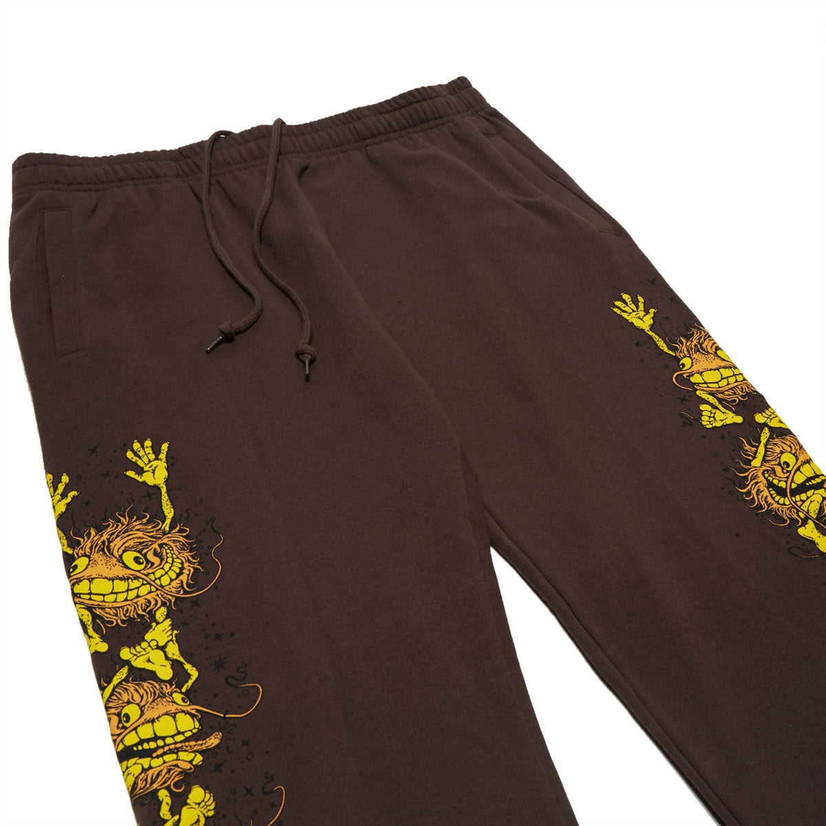 Anti-Hero Grimple Stack Sweat Pants - Brown/Orange/Yellow/Black image 2