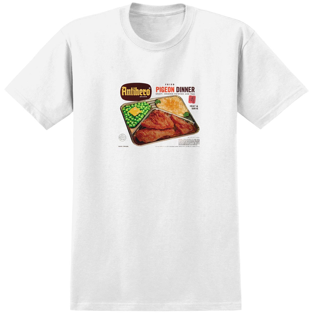 Anti-Hero Pigeon Dinner T-Shirt - White image 1