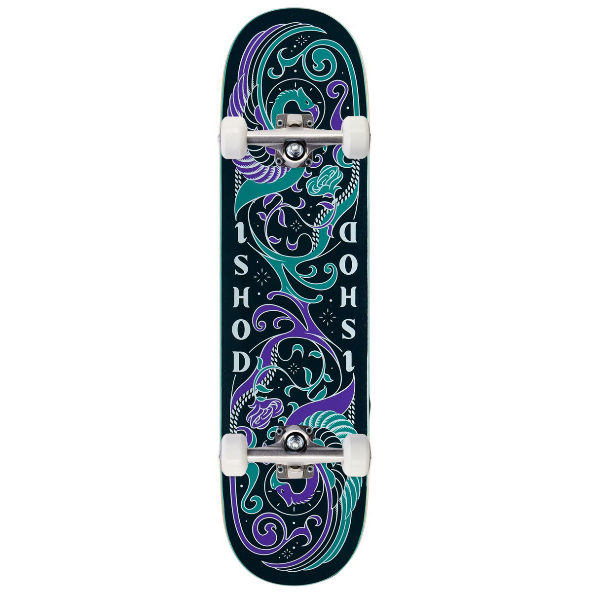 Real Ishod Illuminated Twin Tail Skateboard Complete - Black - 8.00