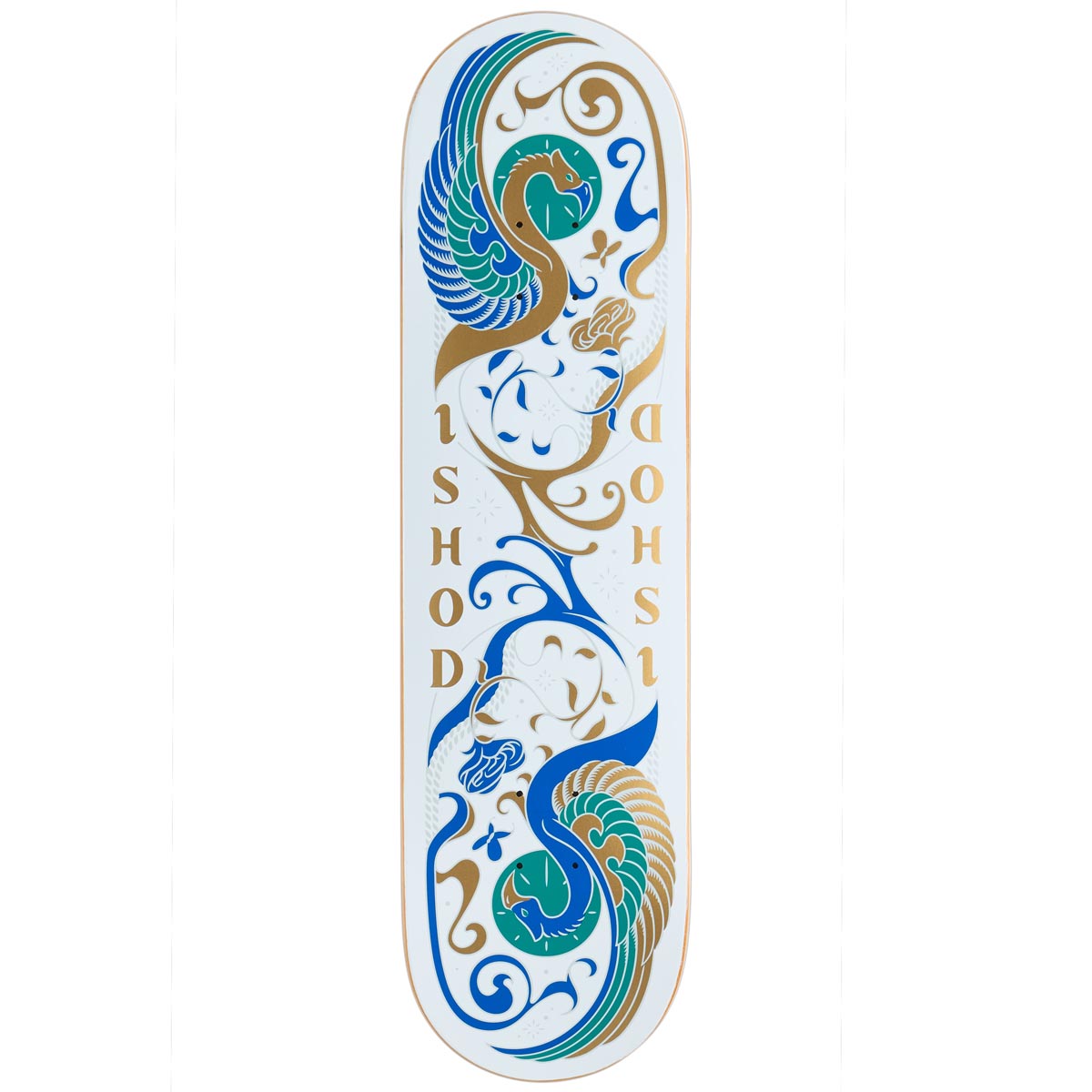 Real Ishod Illuminated Twin Tail Skateboard Deck - White - 8.50