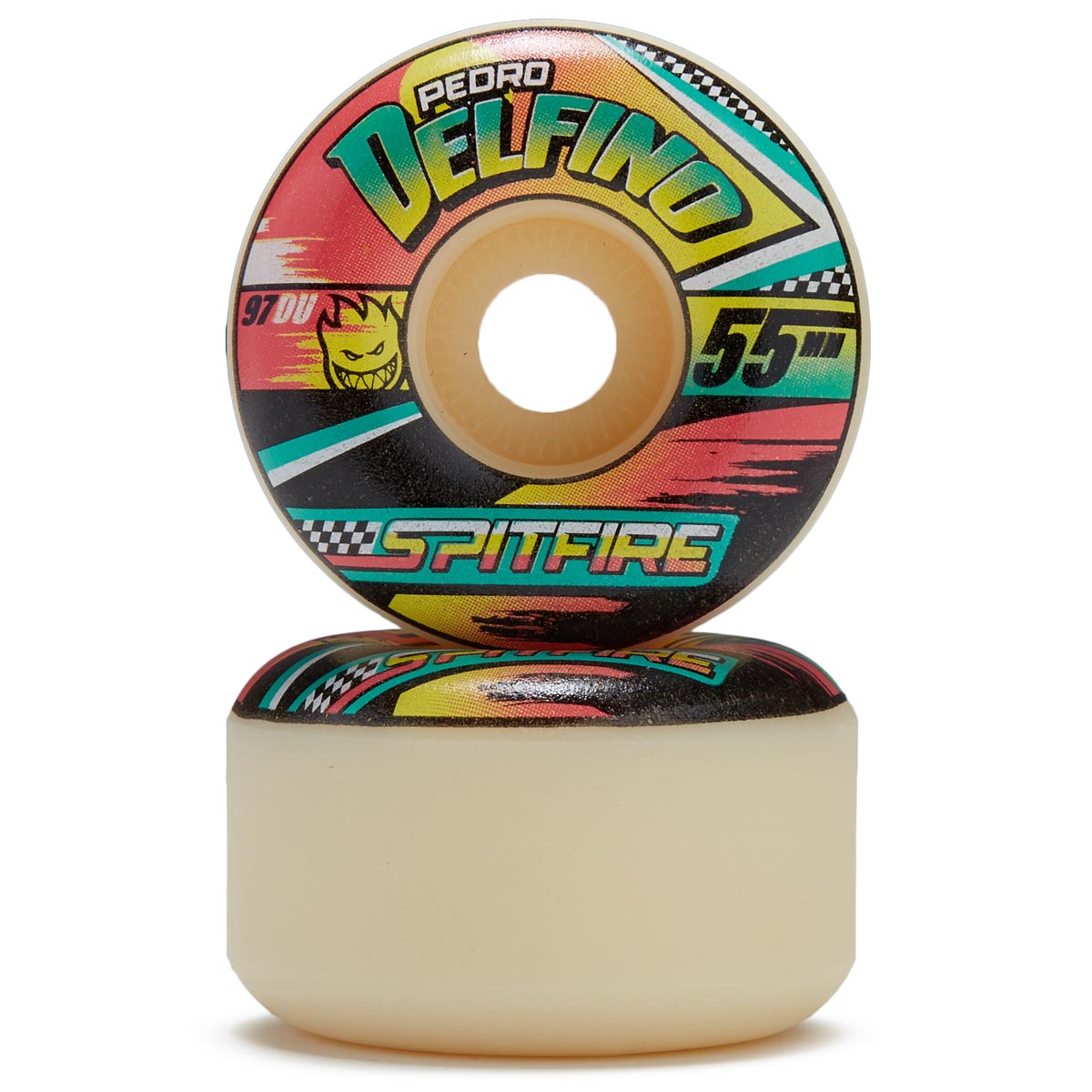 Spifire F4 97+ Pedro Delfino Turbo Radial Skateboard Wheels - Natural - 55mm image 2