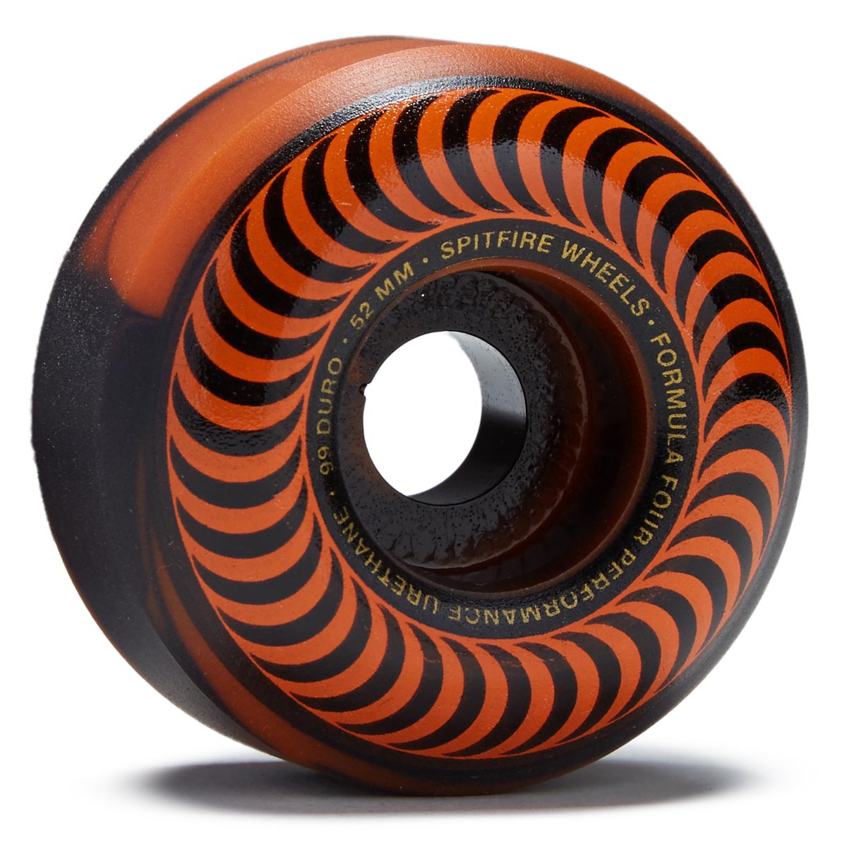 Spifire F4 Swirl Classic Skateboard Wheels - Black/Orange - 52mm image 3