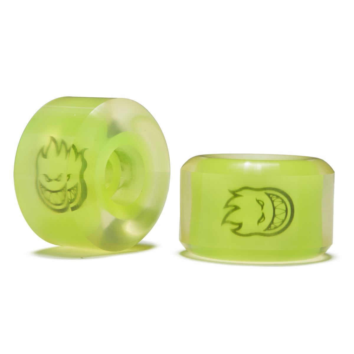 Spitfire 90d Sapphires Skateboard Wheels - Clear/Neon Yellow - 58mm image 3