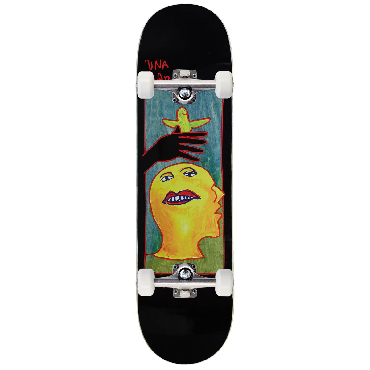 Krooked Una Teeth Skateboard Complete - Black - 8.28