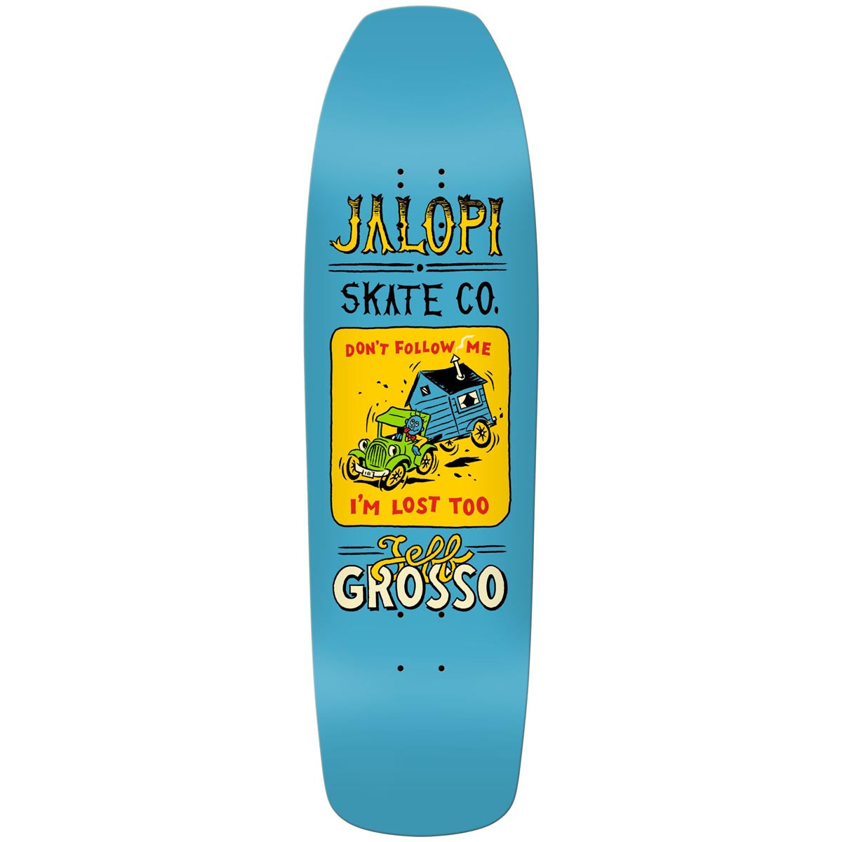 Anti-Hero Grosso Jalopi Square Top Rails Skateboard Deck - 9.25