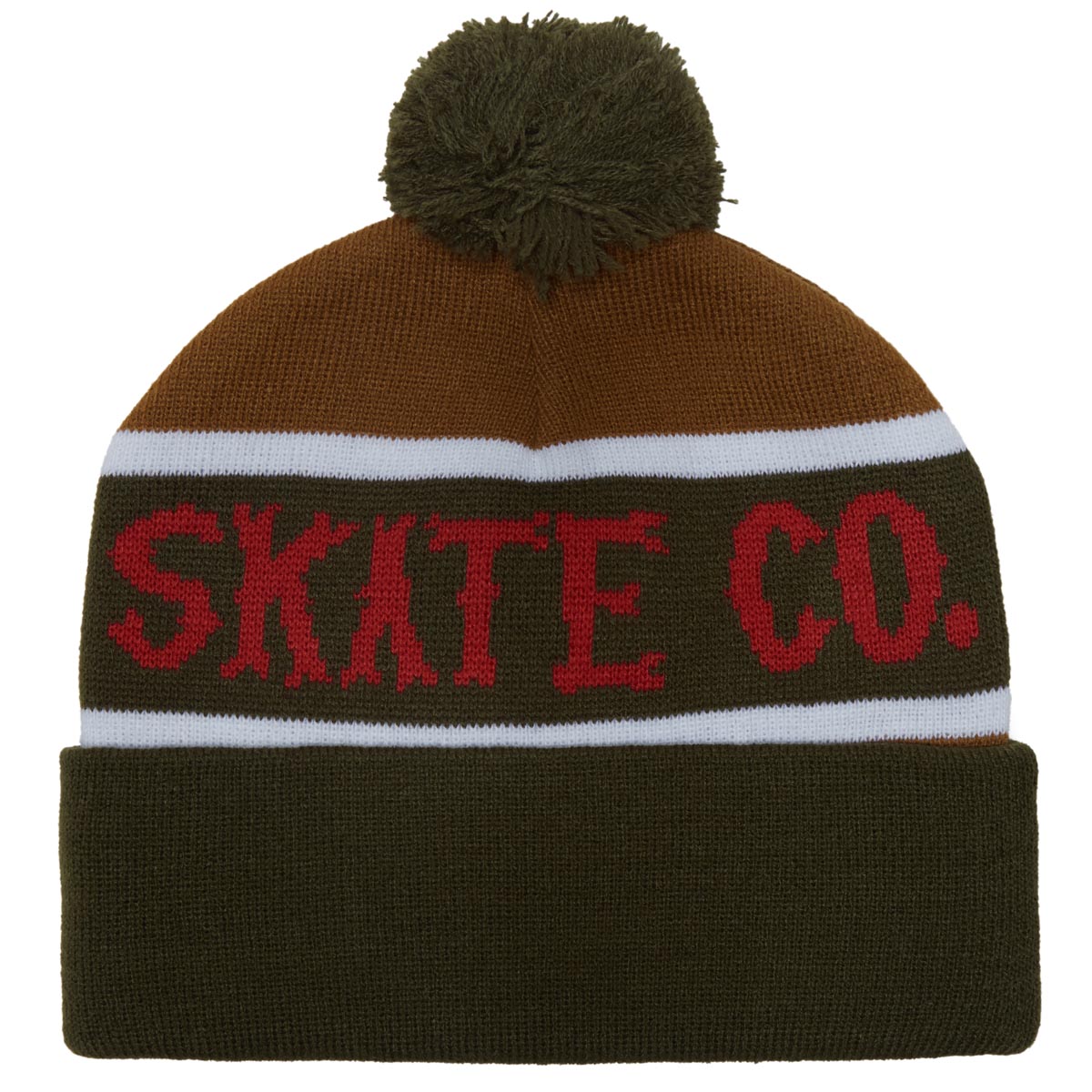 Anti-Hero Zambony Beanie - Olive/Gold/Red image 2