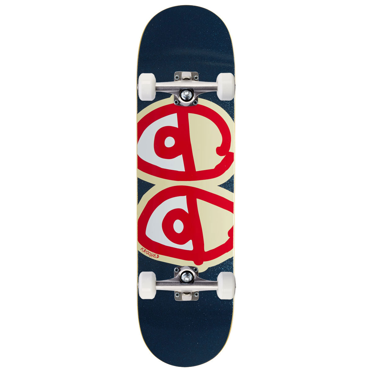 Krooked Eyes Glitter Fleck Skateboard Complete - 8.50