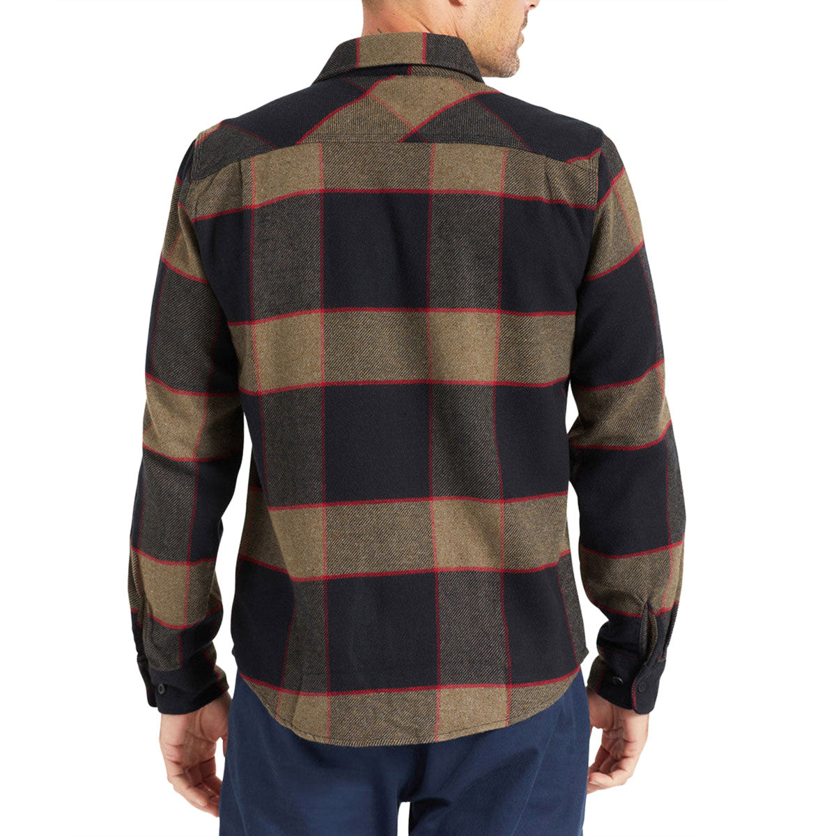 Brixton Bowery Flannel Long Sleeve Shirt - Heather Grey/Charcoal image 4