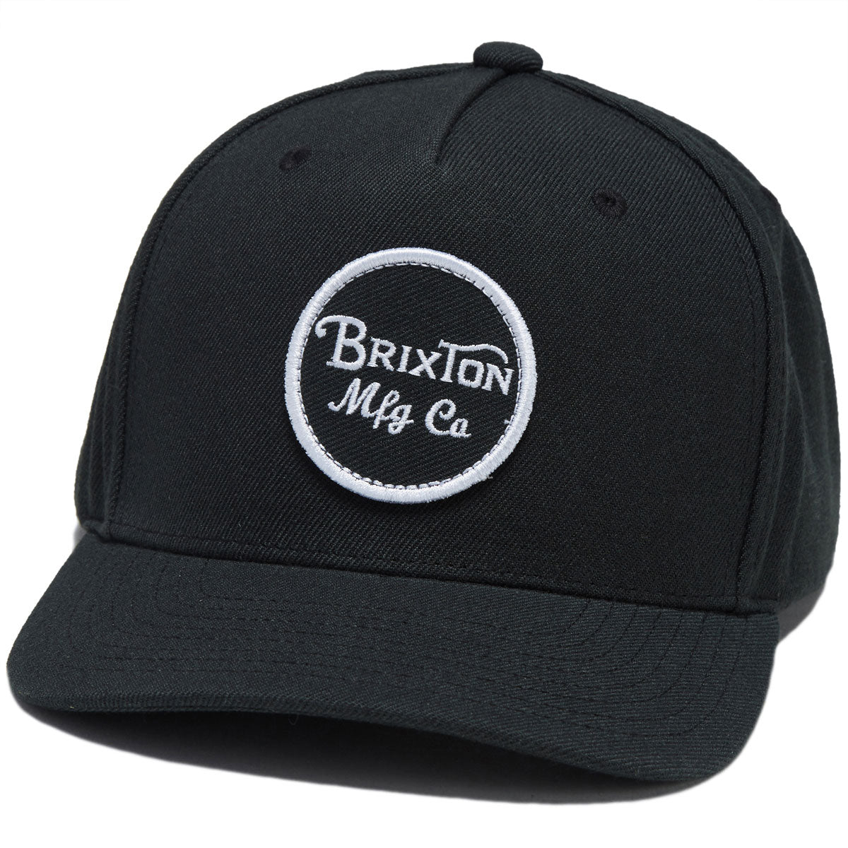 Brixton Wheeler Snapback Hat - Black/White image 1