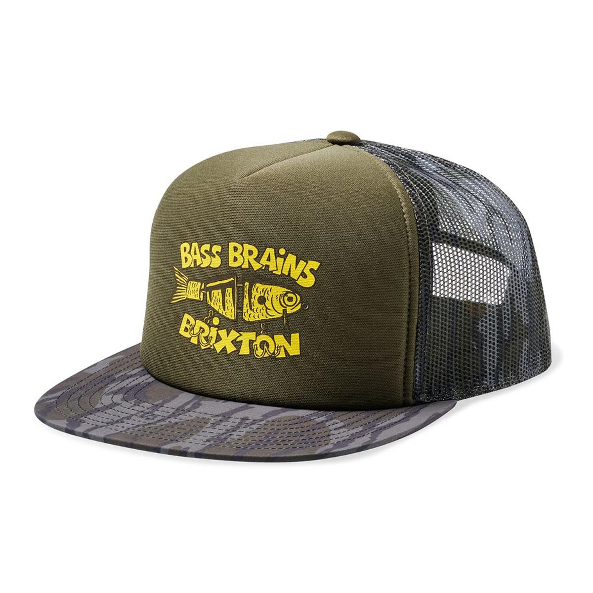 Brixton Bass Brains Bait Hp Trucker Hat - Bb Camo image 1