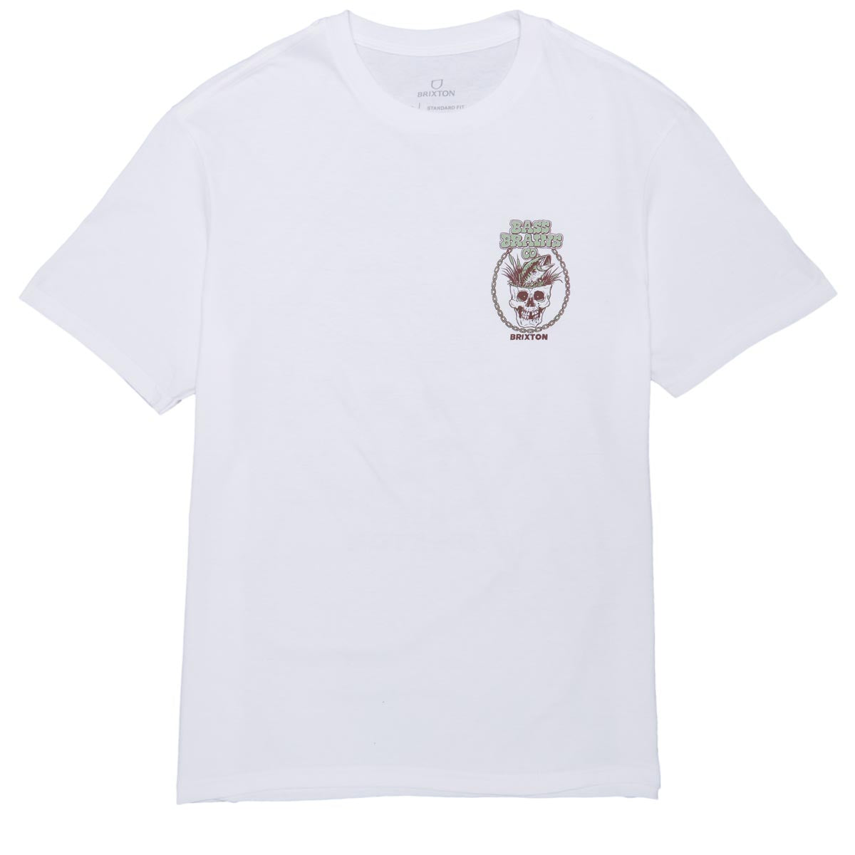 Brixton Bass Brains Skull T-Shirt - White image 2