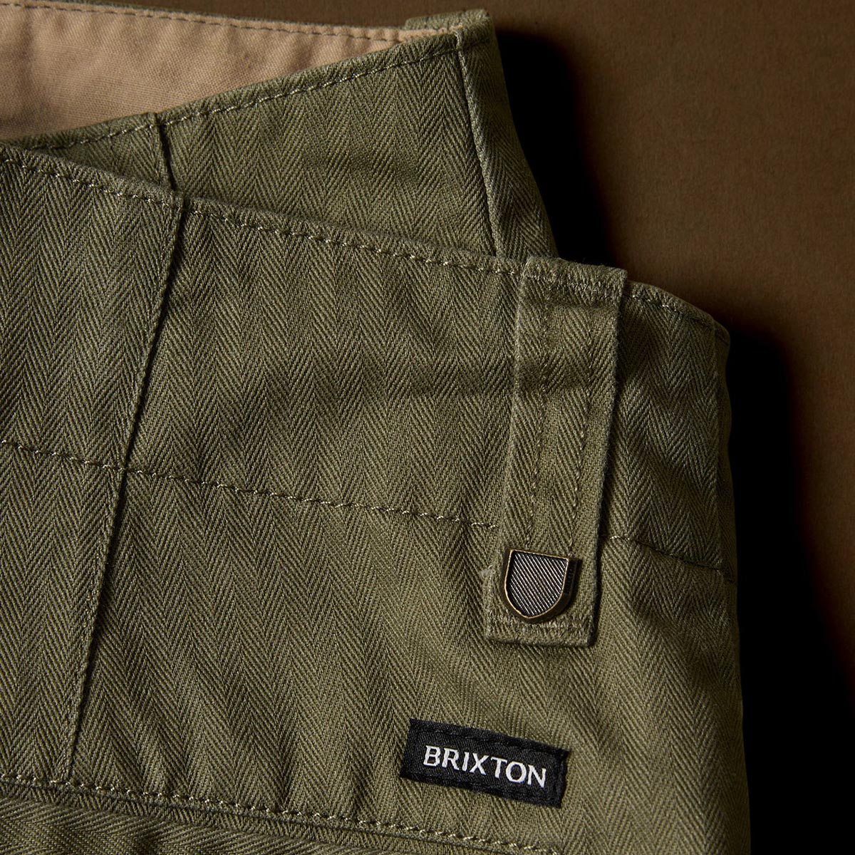 Brixton Surplus Herringbone Trouser Pants - Olive Surplus image 5