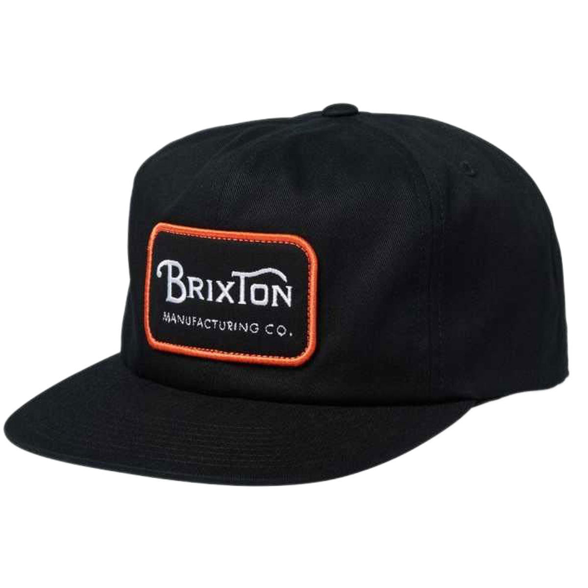 Brixton 20th Anniversary Grade Snapback Hat - Black/Orange/White image 1