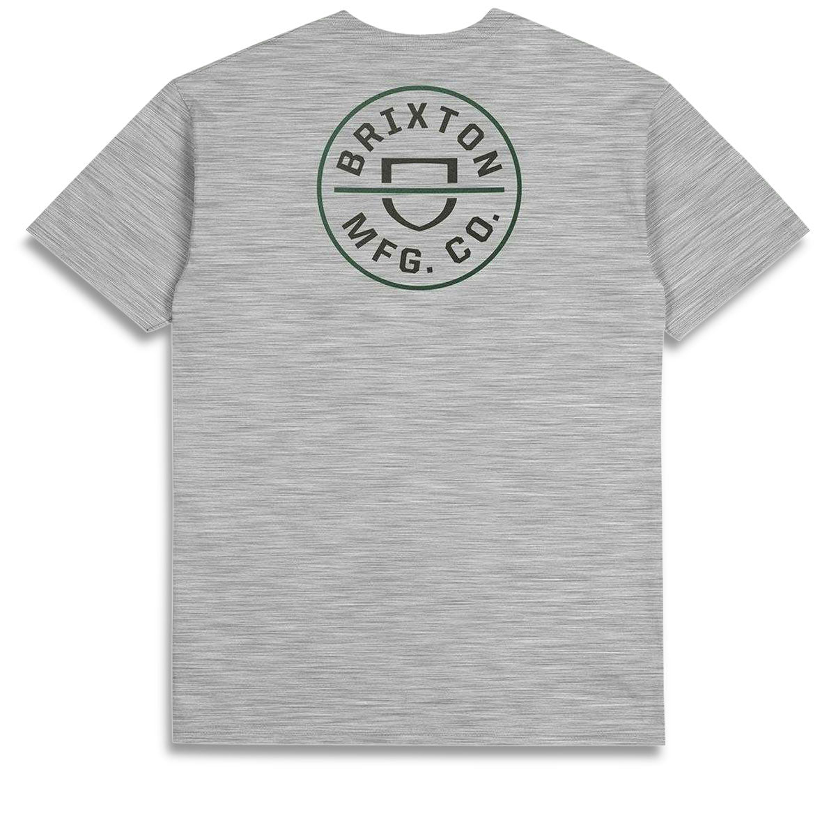 Brixton Crest II T-Shirt - Heather Grey/Washed Black/Pine image 2