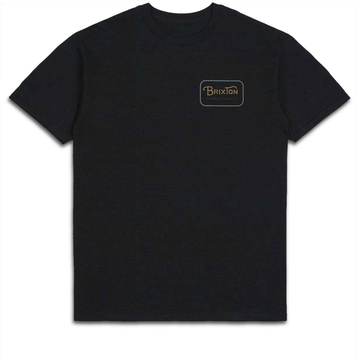 Brixton Grade T-Shirt - Black/Tobacco Brown/Blue Mirag image 2