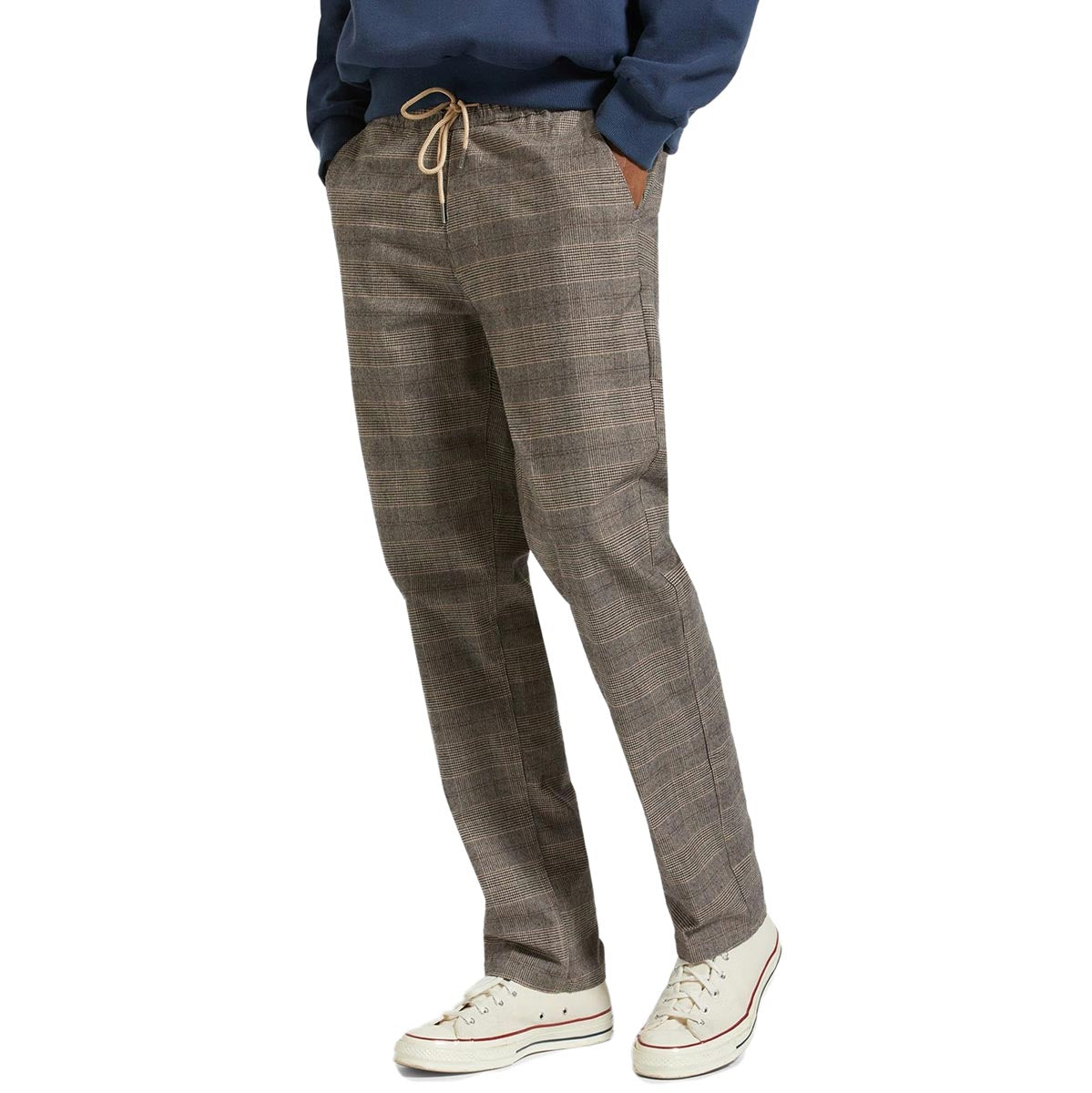 Brixton Broadway Ht Ewaist Rlx Pants - Brown/Cream Houndstooth image 1