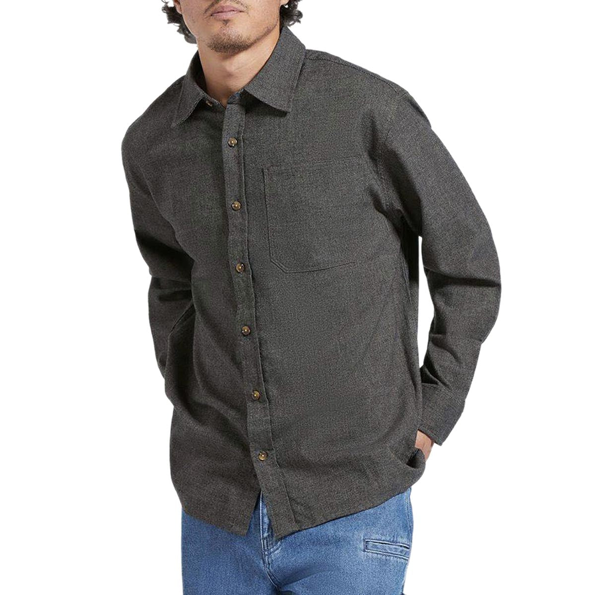 Brixton Selden Long Sleeve Over Shirt - Mixed Tweed image 4