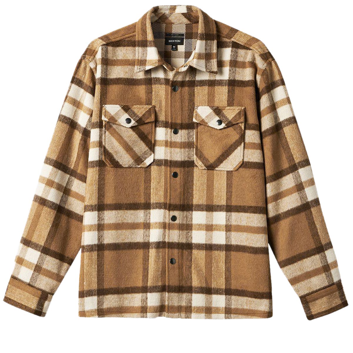 Brixton Selden Soft Brushed Flannel Shirt - Tan/Bison image 3