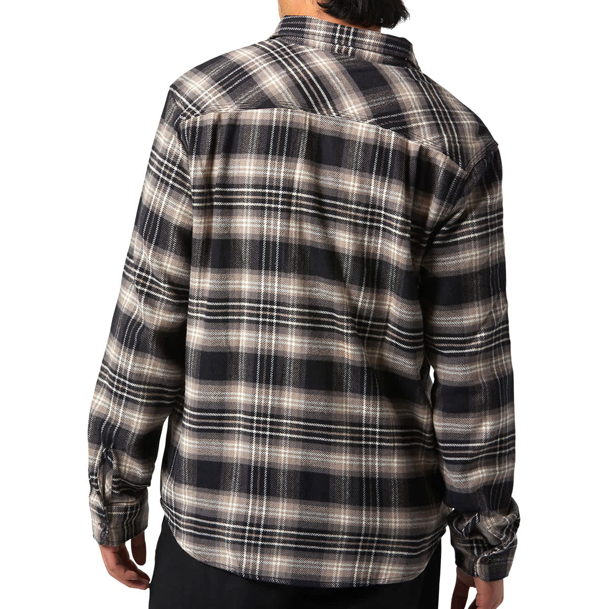 Brixton Bowery Long Sleeve Flannel Shirt - Black/Charcoal/Beige image 2