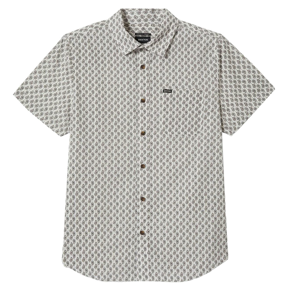 Brixton Charter Print Shirt - Off White/Paisley image 1