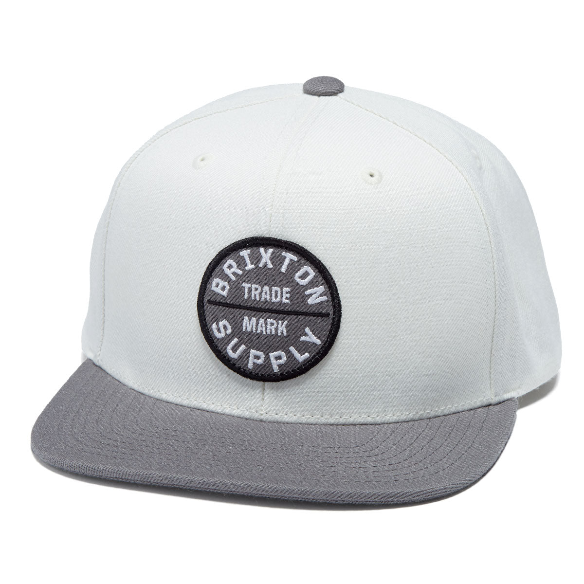 Brixton Oath III Snapback Hat - Charcoal/Off White image 1