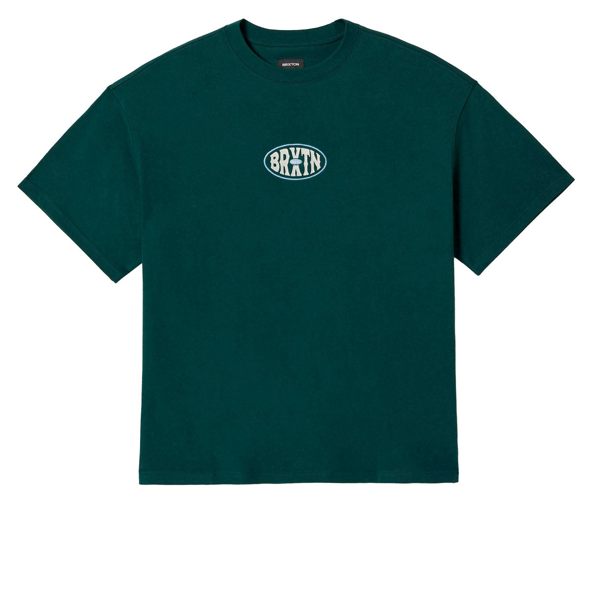 Brixton Largo Heavyweight Relaxed T-Shirt - Deep Emerald Classic Wash image 1