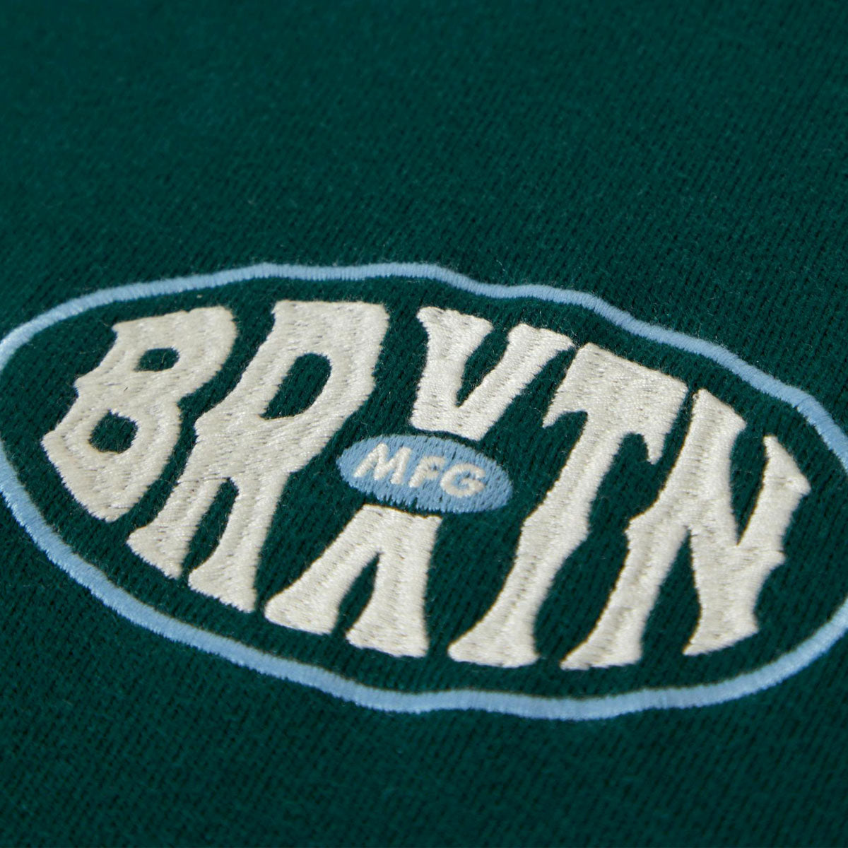 Brixton Largo Heavyweight Relaxed T-Shirt - Deep Emerald Classic Wash image 2