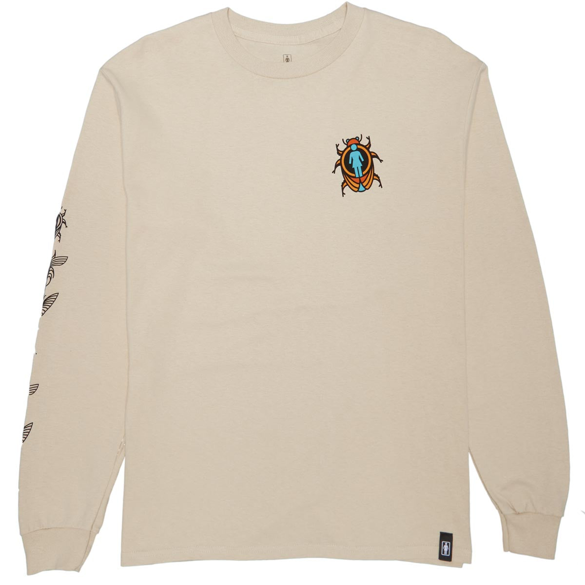 Girl Beetle Attack Long Sleeve T-Shirt - Cream image 1